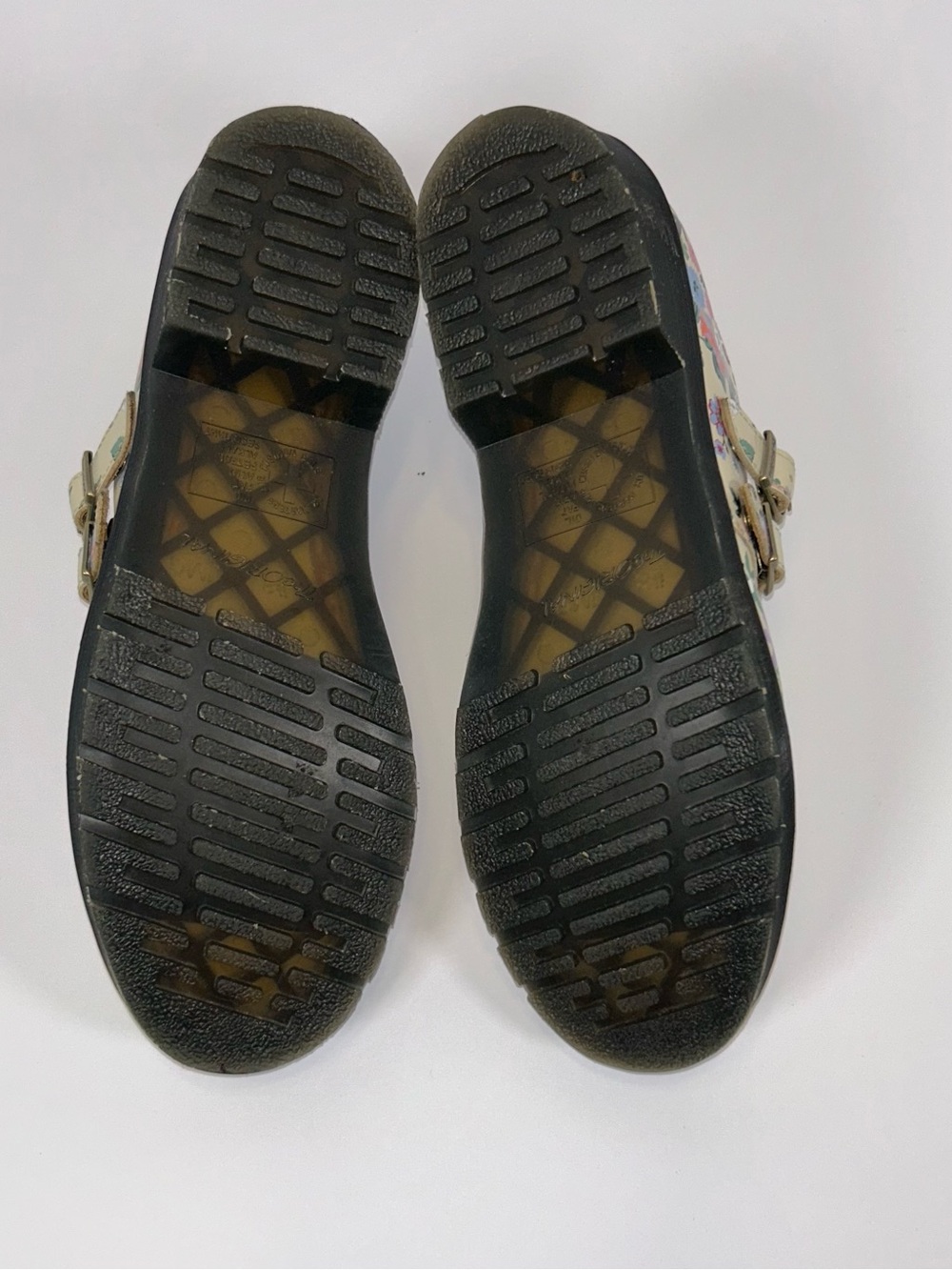 Dr. Martens Mary Jane Shoes 8065 Women’s 10 Floral Print Parchment Double Buckle - Picture 6 of 9